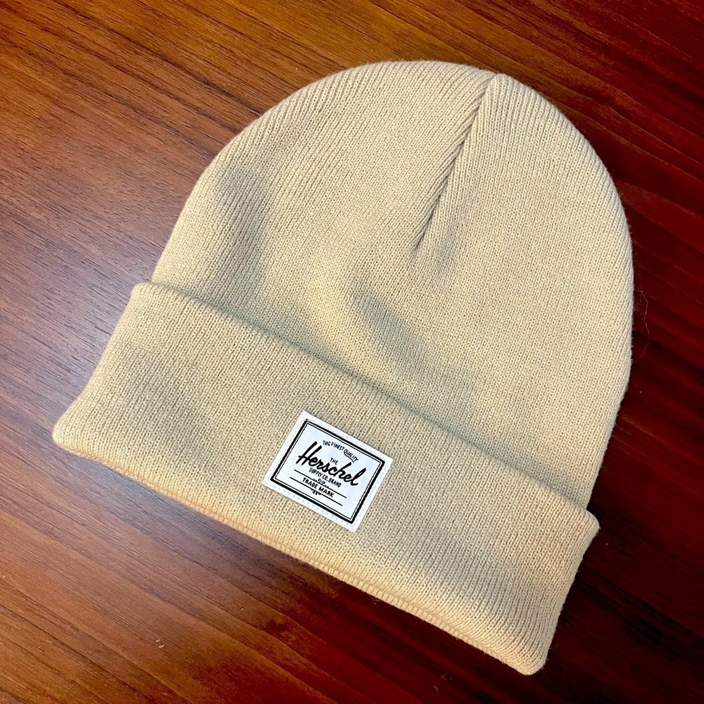Herschel Supply Co OS Elmer Beanie Hat in Beige